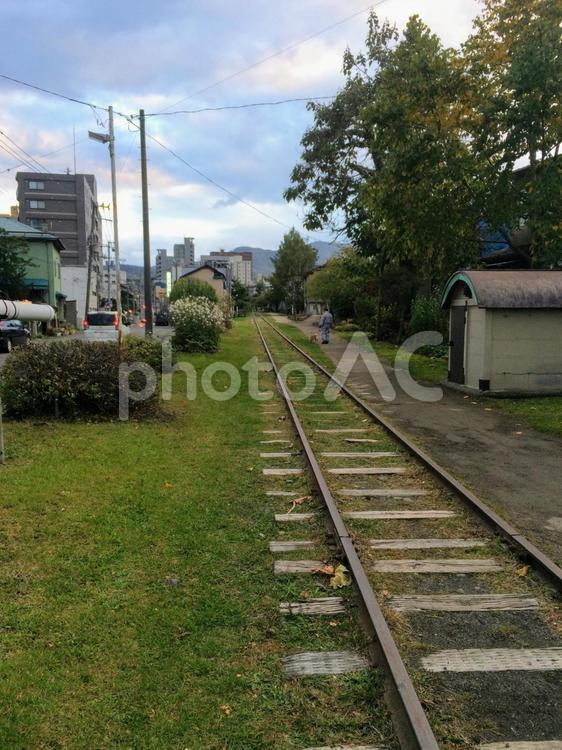 手宮線跡地 手宮線,跡地,鉄道の写真素材