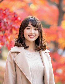 秋・もみじと彼女 秋・もみじと彼女の写真