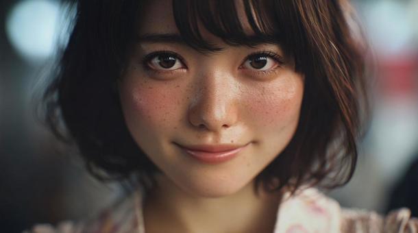 アップの若い女性 03の写真