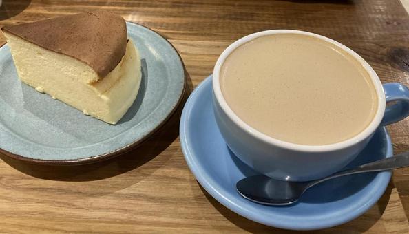 ティータイム ティータイム,チーズケーキ,ソイラテの写真素材