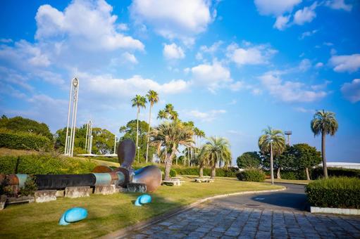 名古屋港ガーデン埠頭の風景 名古屋,港,ガーデン埠頭の写真素材