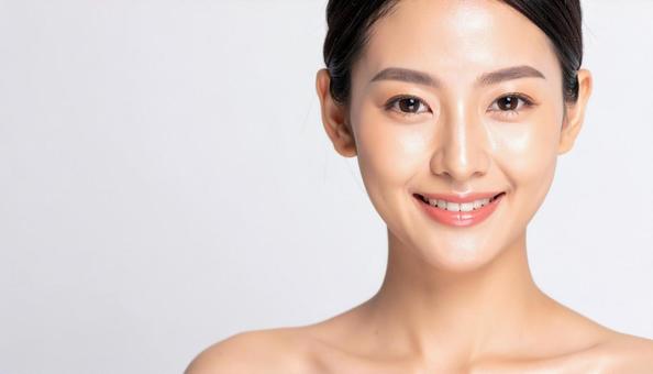 20代の若い日本人女性、陶器のような肌 20代の若い日本人女性、陶器のような肌の写真