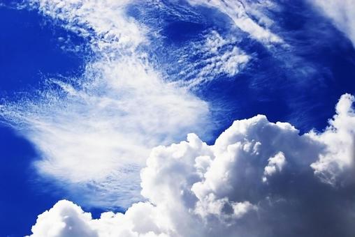 積乱雲と青空 青空,積乱雲,青いの写真素材