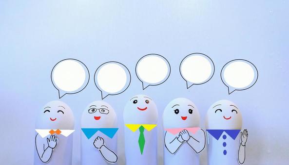 襟の柄のついた人形と吹き出し ポーズ,人形,こけしの写真素材