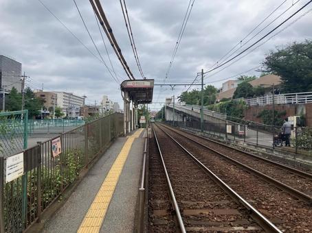 都電荒川線の荒川二丁目駅 都電荒川線の荒川二丁目駅の写真
