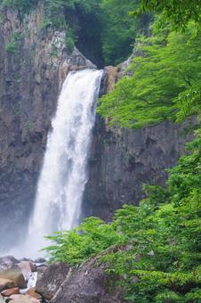 新緑の苗名滝 新緑の苗名滝 新潟,妙高,苗名の写真素材