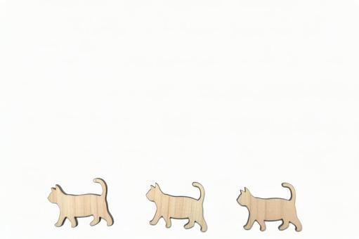 Photo, cat, wood, copy space, 