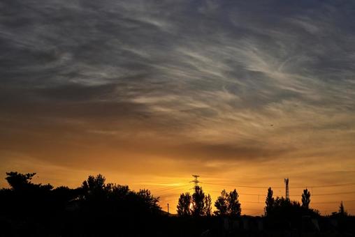 夕焼け 2025/9/16 夕焼け 2025/9/16 夕焼け,夕暮れ,夕方の写真素材