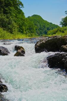 Photo, mountain stream, the season, summer, 