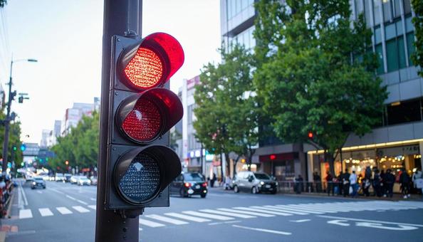 赤信号 赤信号の写真