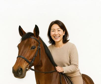 乗馬クラブなどに使える女性の写真 乗馬クラブなどに使える女性の写真の写真