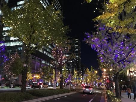 風景_冬(イルミネーション1) 風景_冬(イルミネーション1) 風景,夜景,風物詩の写真素材