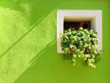 街並み 家,壁,まどの写真素材