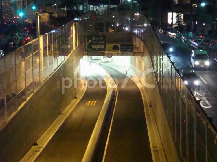 開通前の中央環状線 中央環状線,未開通,高速道路の写真素材