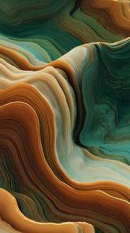 流れるような地層の抽象アートの写真