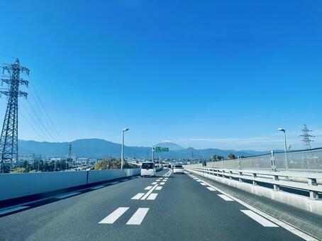 小田原厚木道路下り線高架橋2 小田原厚木道路,国道271号,国道の写真素材