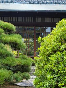 高松城の披雲閣 お屋敷,屋敷,格子戸の写真素材