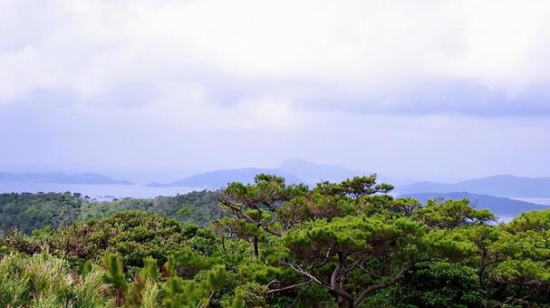 慶良間諸島渡嘉敷島北山から見える海の風景 慶良間諸島渡嘉敷島北山から見える海の風景 北山,渡嘉敷,海の写真素材