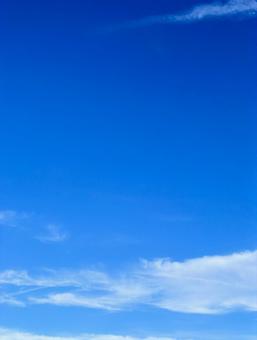 雲のある夏空 雲のある夏空の写真