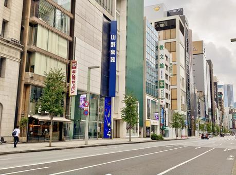 朝の銀座4丁目 朝の銀座4丁目 銀座,キムラヤ,ビルの写真素材
