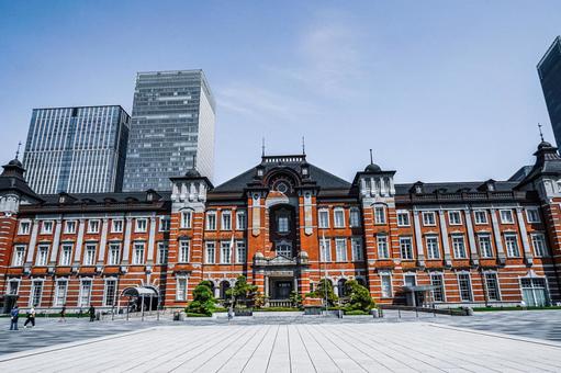 東京駅の駅舎 東京,駅,東京駅の写真素材