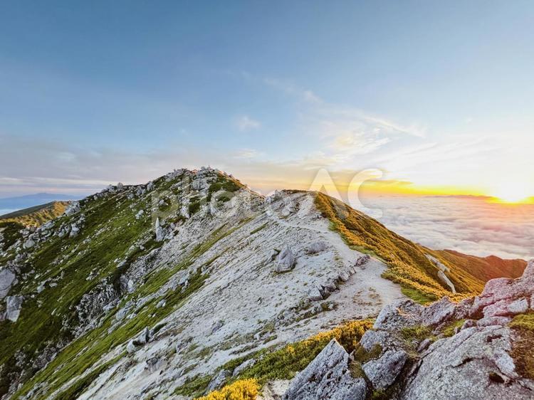 北アルプス 北アルプス,絶景,登山の写真素材