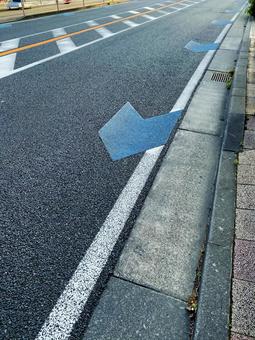 Photo, bicycle priority lane, passage zone for ordinary bicycles, preferred lane, 