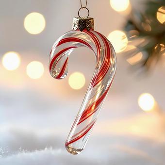 キャンディケインクリスマスオーナメント キャンディケインクリスマスオーナメントの写真
