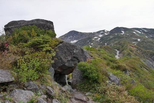 仙人窟 仙人窟 白山,観光新道,仙人窟の写真素材