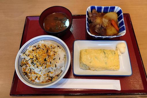 美味しそうな朝定食 美味しそうな朝定食 朝定食,朝ごはん,食事の写真素材