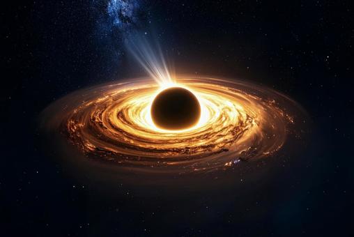 時空を飲み込む闇 ブラックホールの写真