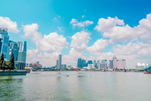 【シンガポール】金融街の街並みの写真