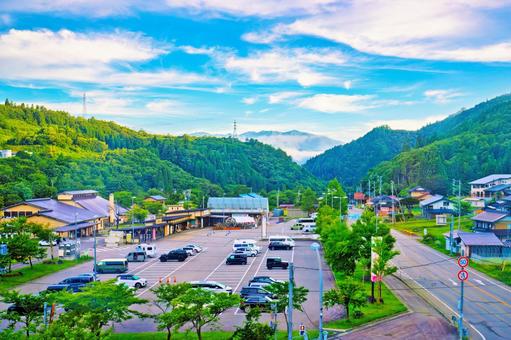 岐阜県高山市の道の駅 桜の郷 荘川 岐阜県高山市の道の駅 桜の郷 荘川 岐阜県,道の駅,荘川の写真素材