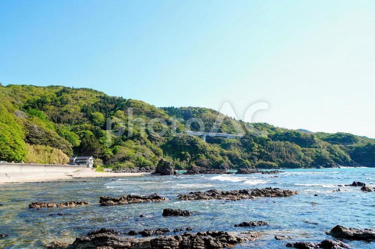 島根・松江美保関の惣津海岸 美保関,惣津海岸,砂浜の写真素材
