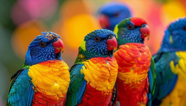 カラフル、極彩色の鳥の写真 カラフル、極彩色の鳥の写真の写真