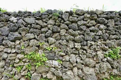 Photo, old, ishigaki, wall, 