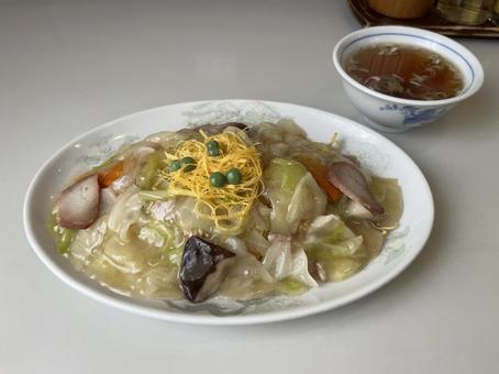 あんかけ焼きそば あんかけ焼きそば 焼きそば,あんかけ,上田の写真素材