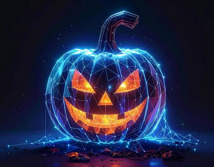 ハロウィン　ホログラムジャックオランタンの写真