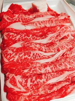 すき焼き用の牛肉 牛肉,精肉,すき焼き用の写真素材