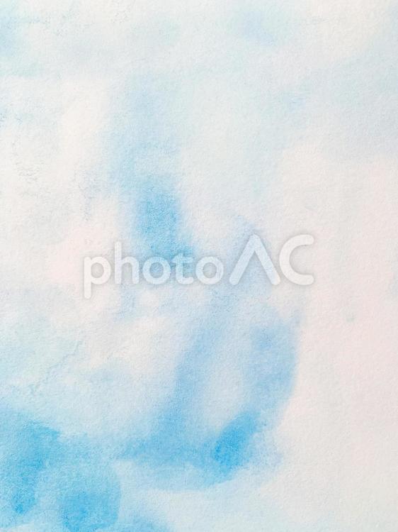 ホワイトブルーの水彩模様の背景テクスチャ 水彩,水彩紙,水彩画の写真素材