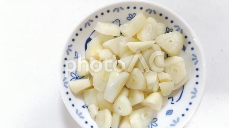 生ニンニクスライス 野菜,ニンニク,スライスの写真素材