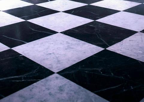 白黒タイル 白黒タイル 白黒,タイル,石材の写真素材