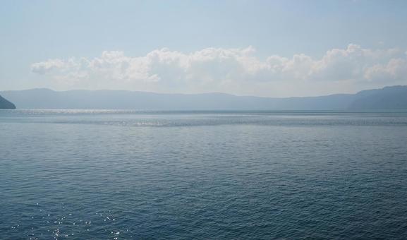 十和田湖 十和田湖 十和田湖,湖,青空の写真素材