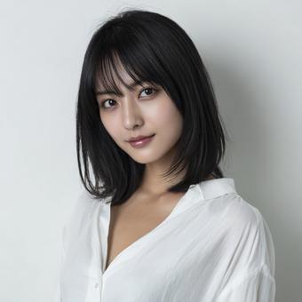 白い服を着た女性のポートレート 白い服を着た女性のポートレートの写真