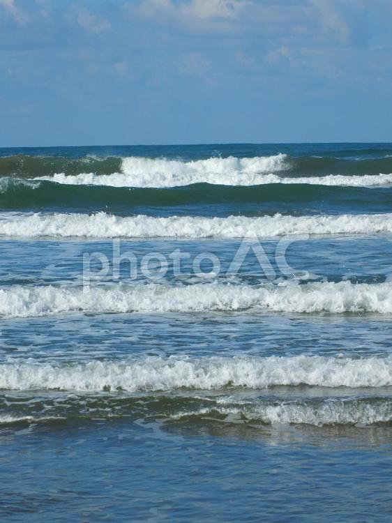 千里浜から見た海模様02 なぎさ,ドライブ,ドライブウェイの写真素材