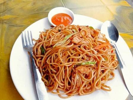 ネパール風焼きそば チャウミン 3 ネパール風焼きそば チャウミン 3 チョウメン,チャウミン,ネパール料理の写真素材