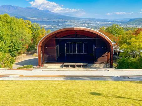野外ステージのある公園 野外ステージのある公園 野外ステージ,信州国際音楽村,公園の写真素材