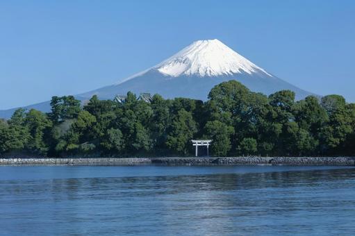 富士山 富士山,年賀状,正月の写真素材