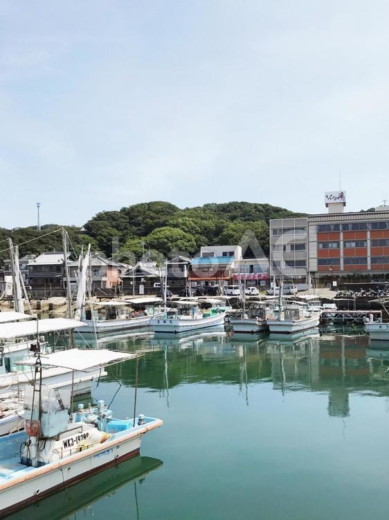 漁港 停泊,和歌山,旅館の写真素材