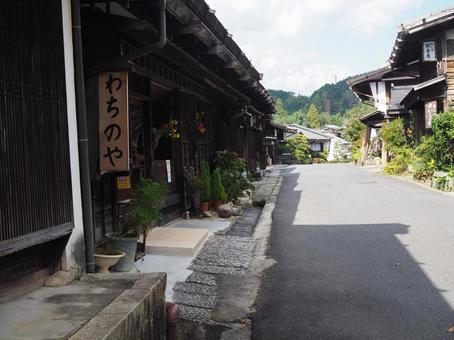 妻籠宿 妻籠宿,中山道,宿場町の写真素材